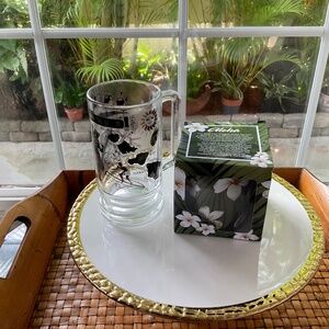VTG Hawaii Souvenir Beer Mug & Plumeria Coffee Mug - New in Box